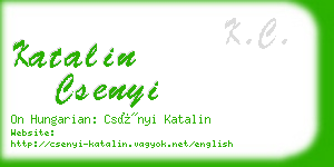 katalin csenyi business card